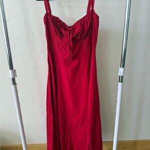 Red Sleeveless Maxi Dress